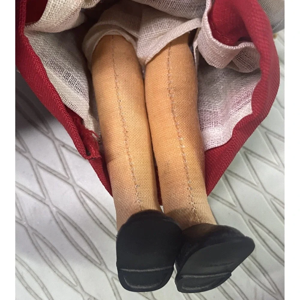 Vintage 2-German Stuffed Collector Bisque Dolls In Italian Folk Costume –6